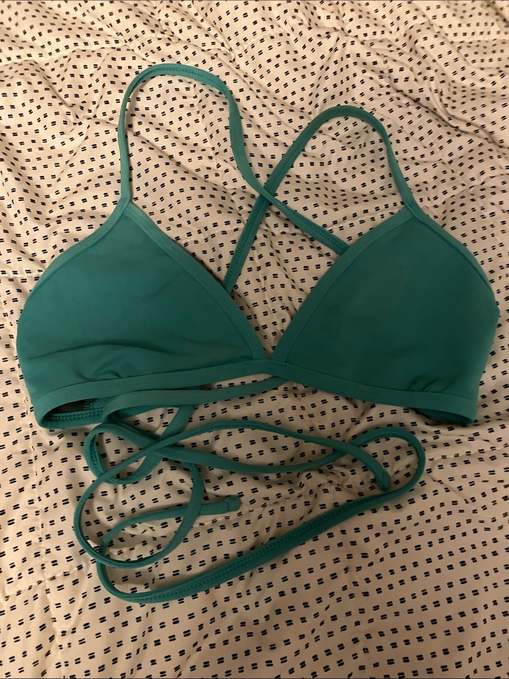 Jolyn Sport Teal Triangle Bikini Top